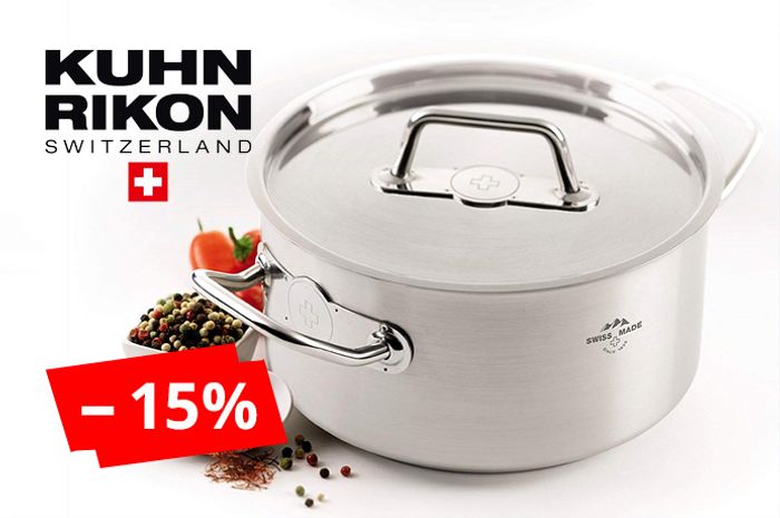 <p class="description-aktsii"><b>Скидка 15% на посуду из нержавеющей стали Kuhn Rikon</b></p><span class="date-aktsii">до 30 сентября</span>