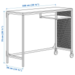 Комбинация: стол, кресло и шкаф - IKEA FJÄLLBO/FJALLBO/KULLABERG/GULLHULT, 100х36 см, 100х136х36 см, сосна/черный, ФЬЕЛЛЬБО/КУЛЛАБЕРГ/ГУЛЛЬХУЛЬТ ИКЕА