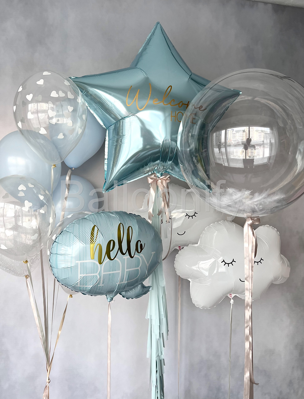 Набор шаров на выписку "Облачко" дизайн № 4