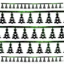 Гирлянда Елка фольга зеленая, 3м*10 см