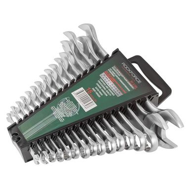 Набор ключей комбинированных и рожковых,16пр.(6х7,8х9,10,11,12,13,14,15,16,17,18,19,22,24,27х30,32х36мм),в пластиковом держателе RockForce##Rock FORCE RF-5199