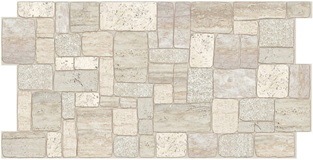 Листовая панель ПВХ Камень ракушечник светлый