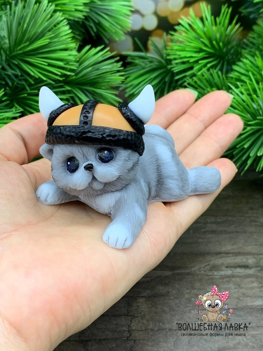 Силиконовая форма Кот - викинг