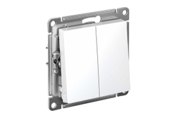 2-клавишный механизм выключателя Systeme Electric ATLAS DESIGN сх.5 10АХ белый ATN000151