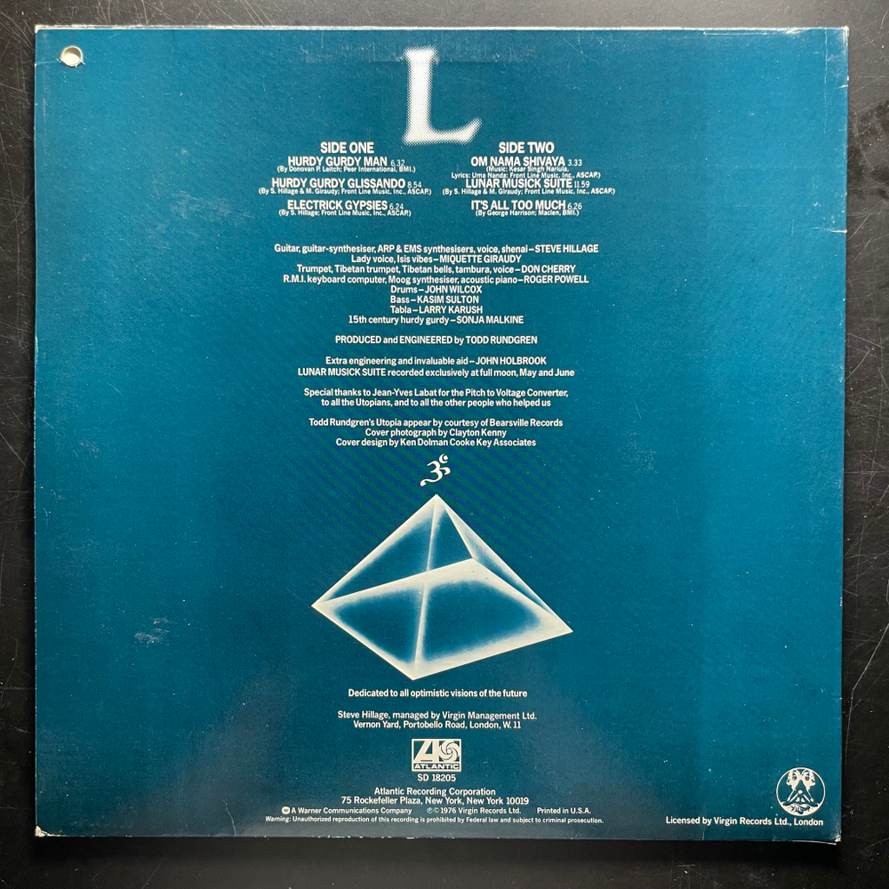 Виниловая пластинка Steve Hillage ‎– L LP