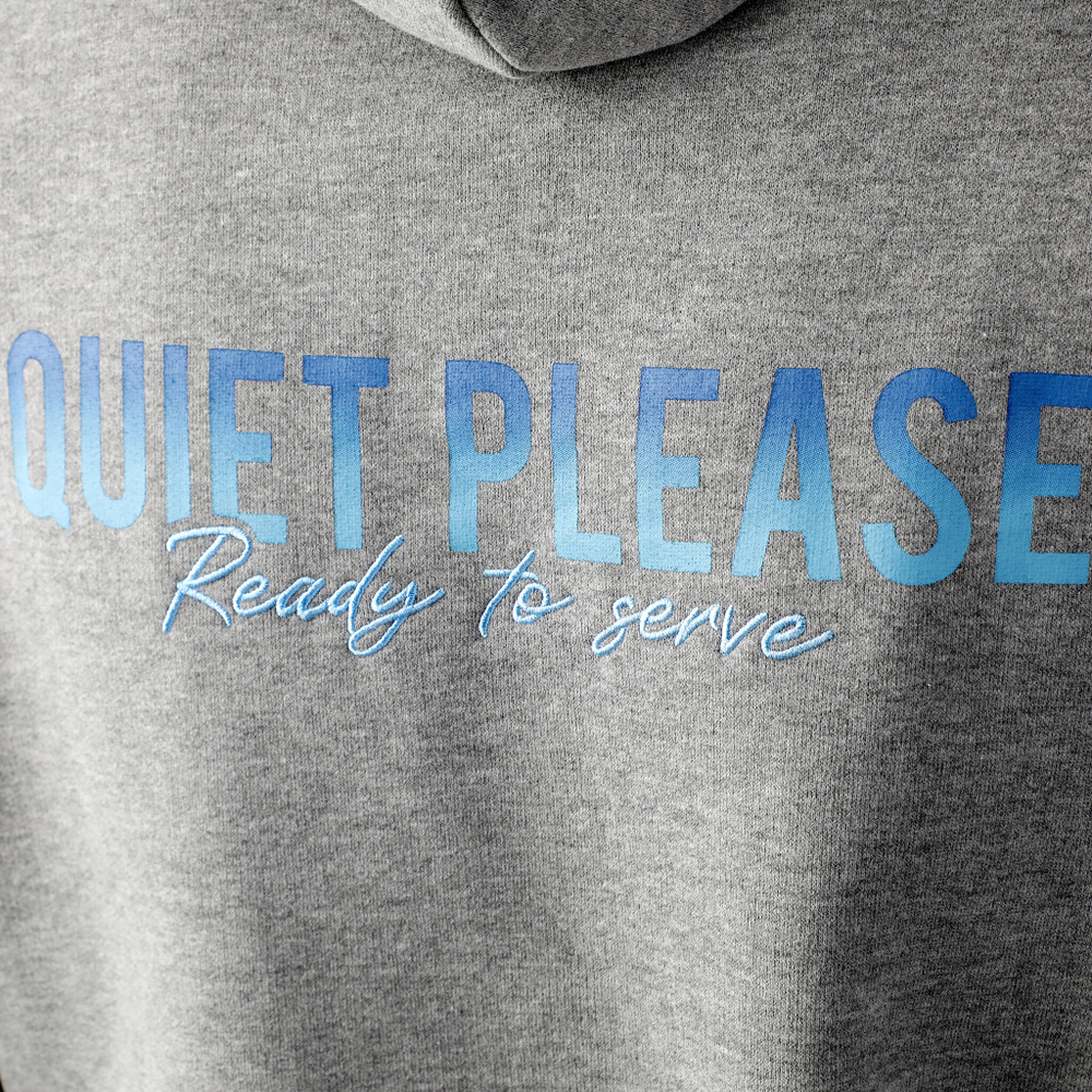 Мужская кофта теннисная Quiet Please Ready To Serve Hoody Men - Grey, Blue