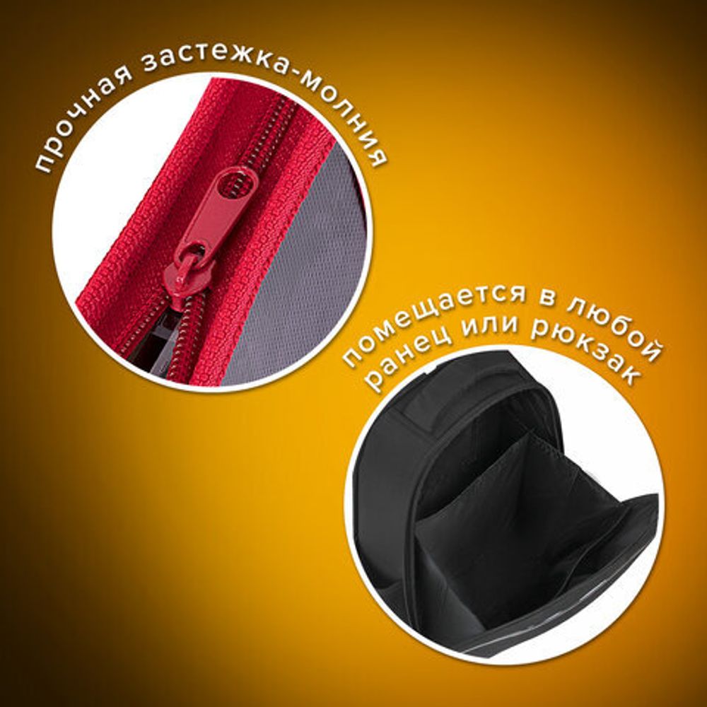 Папка для тетрадей ПИФАГОР А4, 1 отделение, картон/пластик, на молнии, "T-Rex Life", 271439