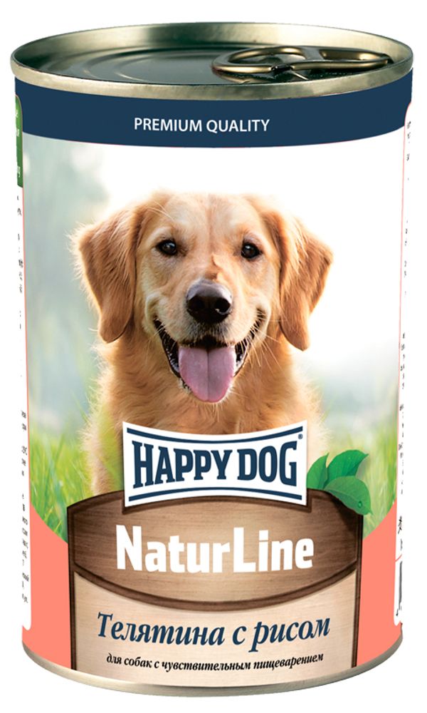 Консервы HAPPY DOG для собак, телятина и рис - 410 гр