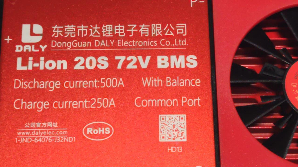 Плата контроля BMS Li-ion 20S 72V 500A