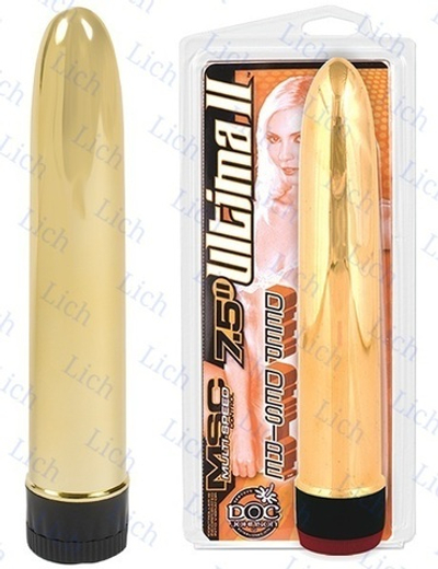Золотистый пластиковый вибратор