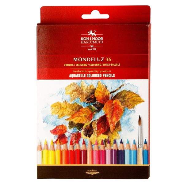 Карандаши акварельные KOH-I-NOOR MONDELUZ FRUIT 3719, 36 цветов