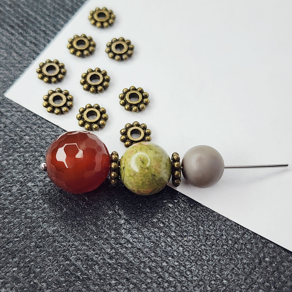 Разделитель для бусин, 6мм, античная бронза