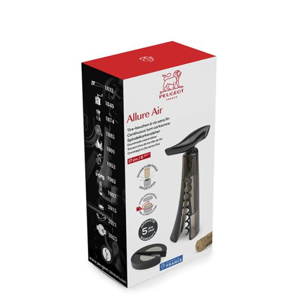 ALLURE Air - Штопор 17 см + обрезатель фольги, серый