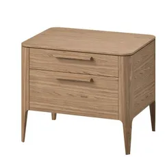 Тумба прикроватная Type 2 ящика ширина 60 см, массив дуба (натуральный цвет)