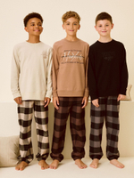 Пижама для мальчика Next B96-776, 3 шт., Бежевый, Черный