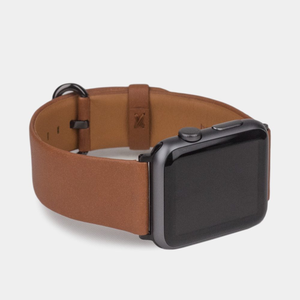 Ремешок для Apple Watch 40/41/42 mm из кожи теленка, коричневого цвета
