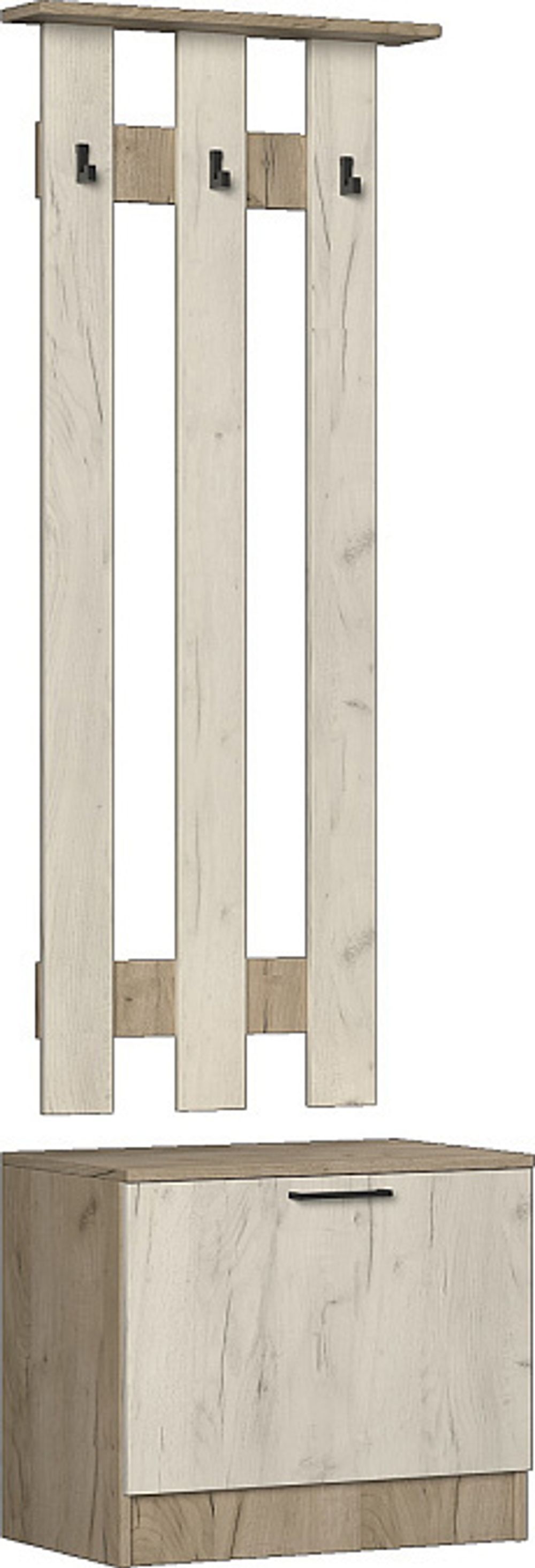 Машенька Прихожая вешалка с тумбой малая