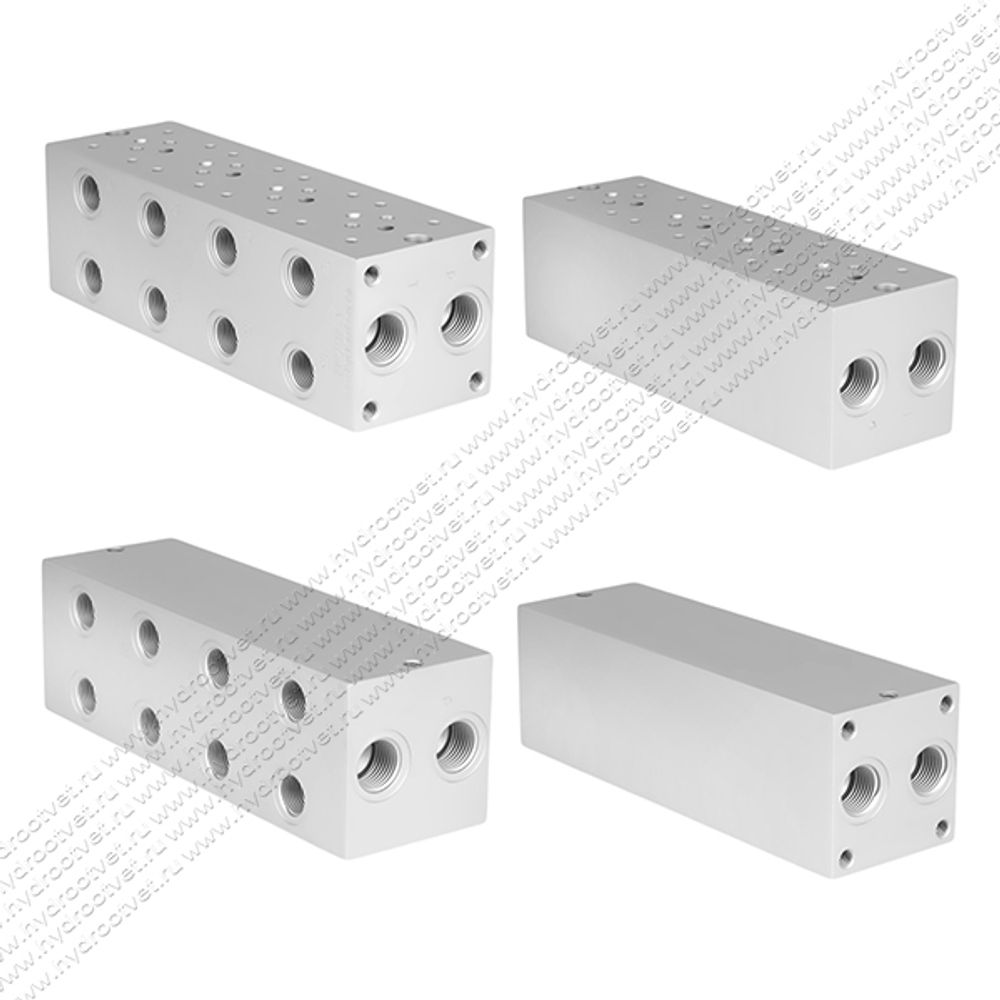 EM213/4Y - Четырехместная присоединительная плита для гидравлических распределителей и клапанов NG6 (аналог DR06/40)