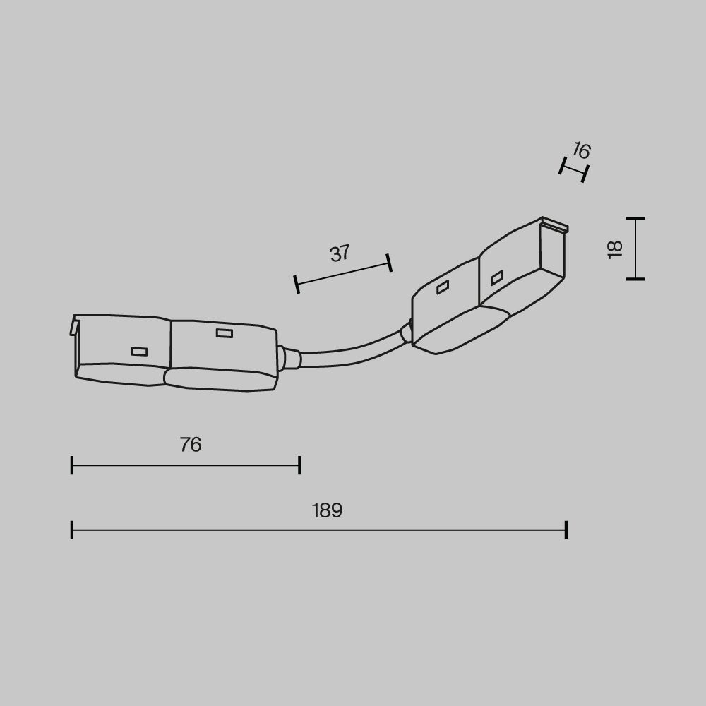 Комплектующие для систем освещения с токоведущими элементами Technical TRA034CS-B
