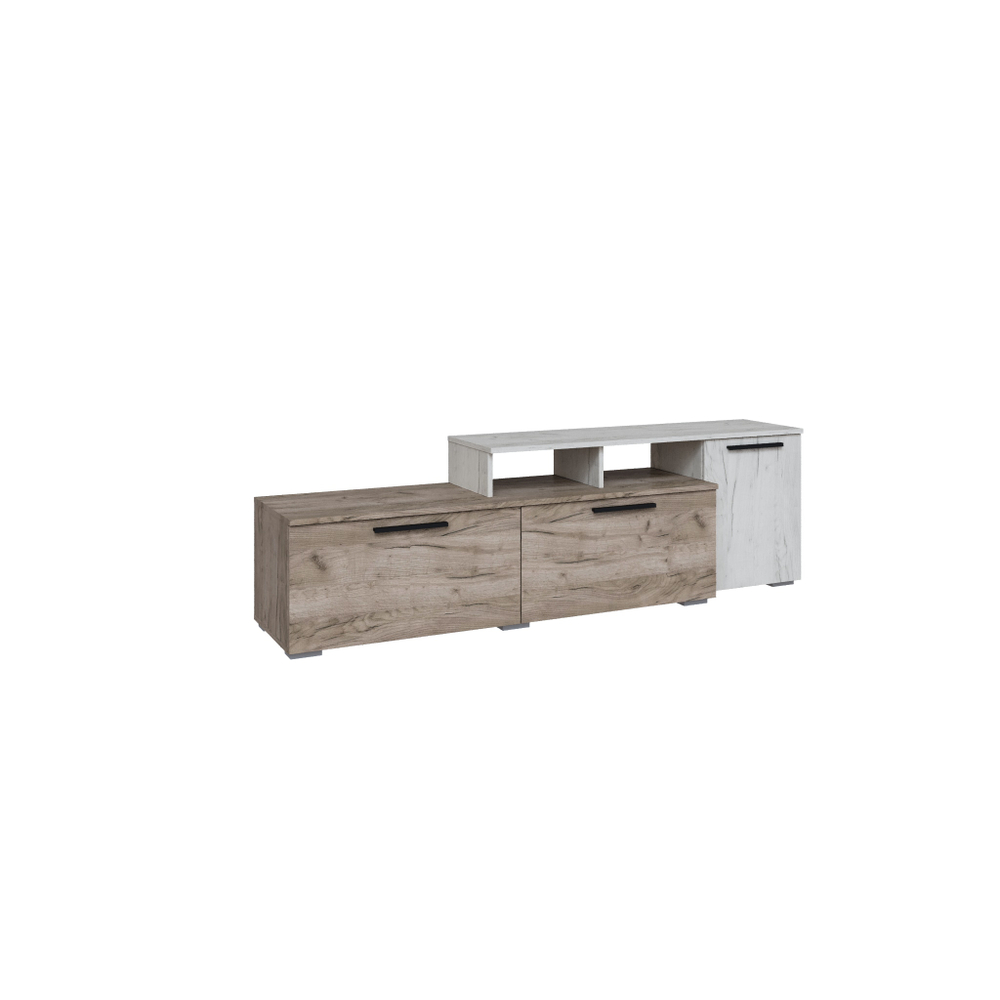 Альберо Тумба ТВ малая дуб крафт серый/дуб крафт белый
