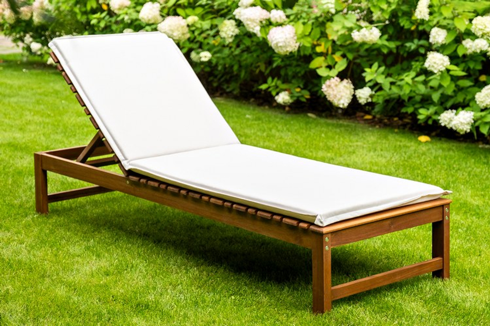 Шезлонг из акации Joygarden КАРО, Natural Teak, бежевый