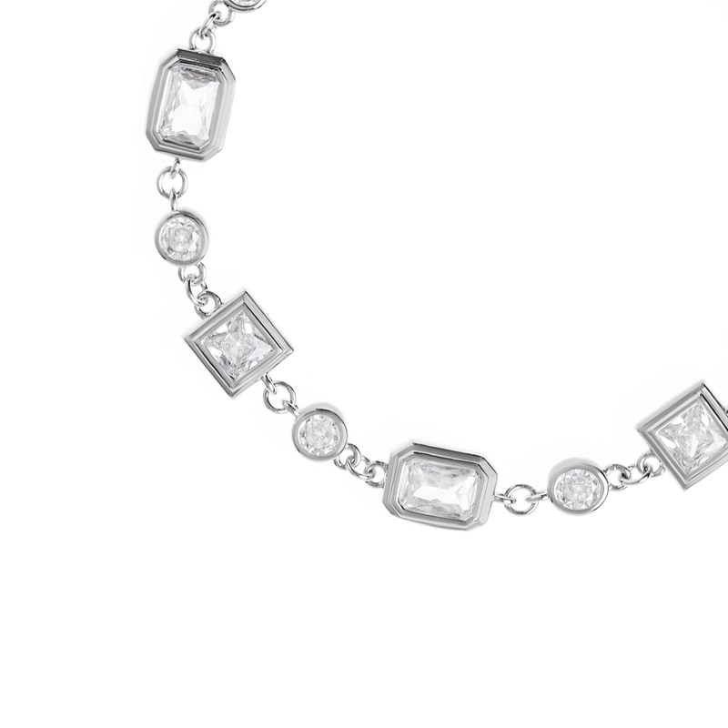 Браслет Скошенная Пирамида – Серебро