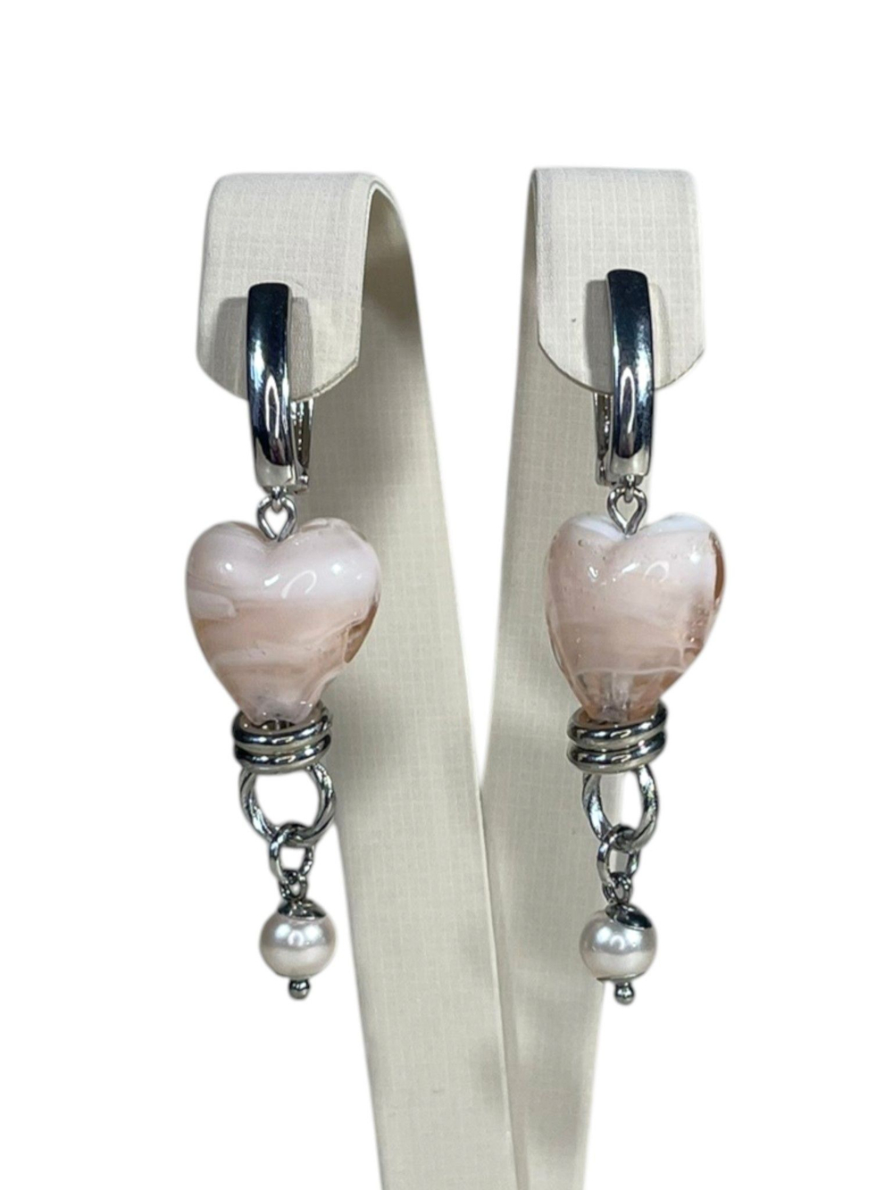 Комплект колье и серьги муранское стекло