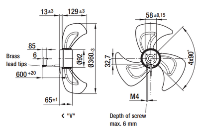 Вентилятор осевой A4E360-AC20-06