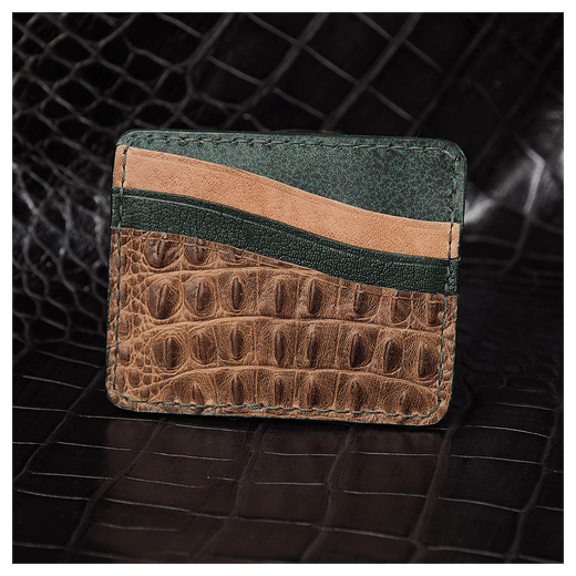 Кожаный картхолдер «Ящерки»