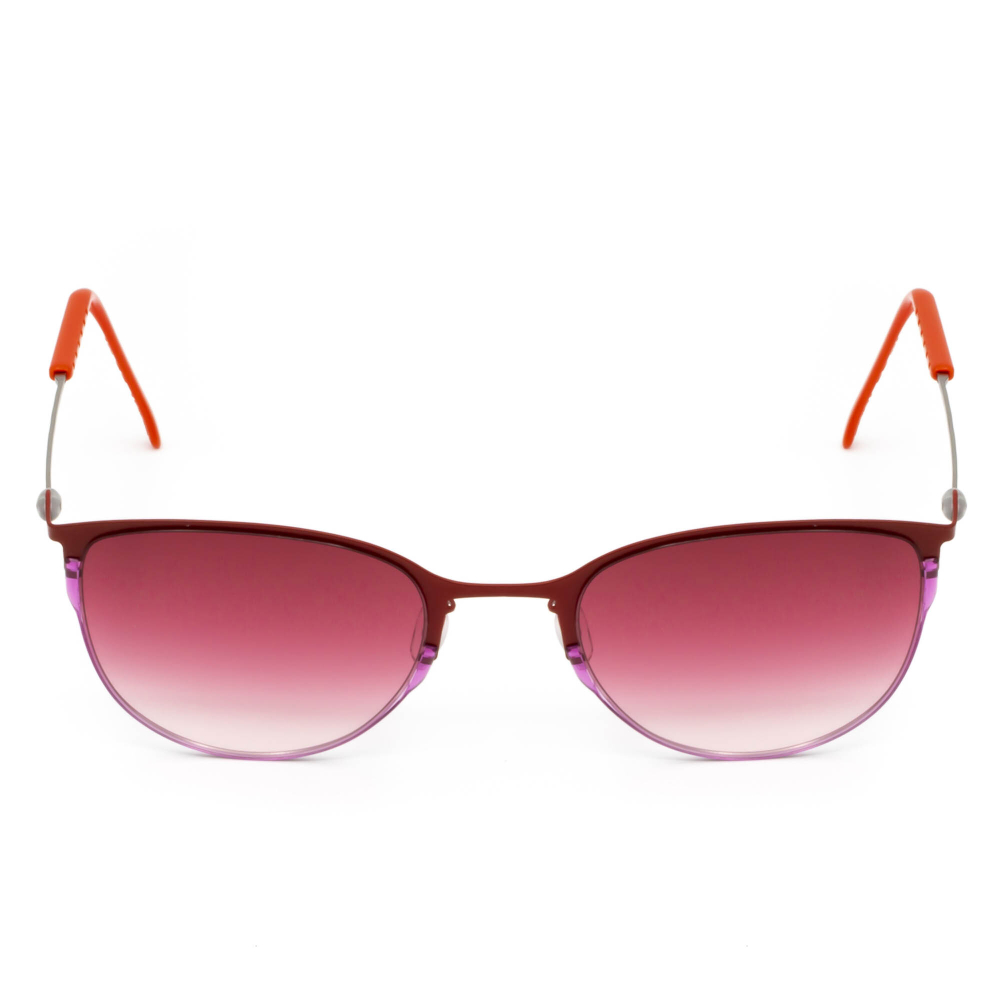 Красные солнцезащитные очки из титана с красными линзами. Модель 04