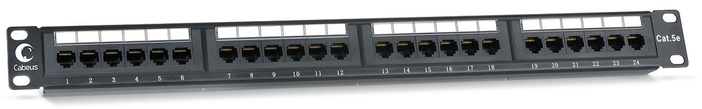 Патч-панель  Cabeus PL-24-Cat.5e-Dual