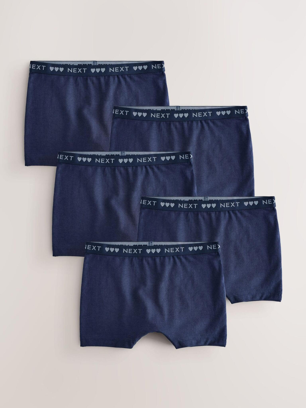 Трусы-шорты для девочки Next AA9-052, 5 шт., Темно-синий
