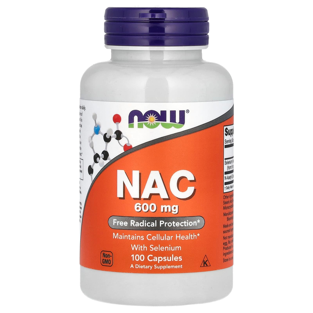 NOW Foods, NAC с селеном, 100 капсул