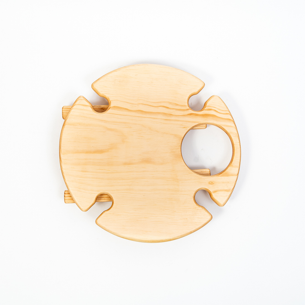 Винный столик со складывающимися ножками из Сибирского Кедра VN10