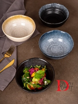 Тарелки 2 салатника глубокие для супа охра фарфор 15 см