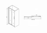 Душевая дверь ABBER Schwarzer Diamant AG30130BH 130 стекло прозрачное/профиль черный