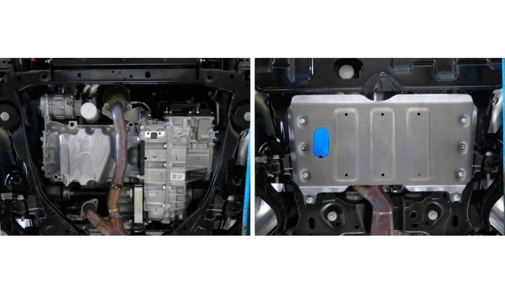 Защита картера и КПП Rival для Ford Explorer V рестайлинг (V - 3.5) 2015-2019, штампованная, алюминий 4 мм, с крепежом, 333.1848.1