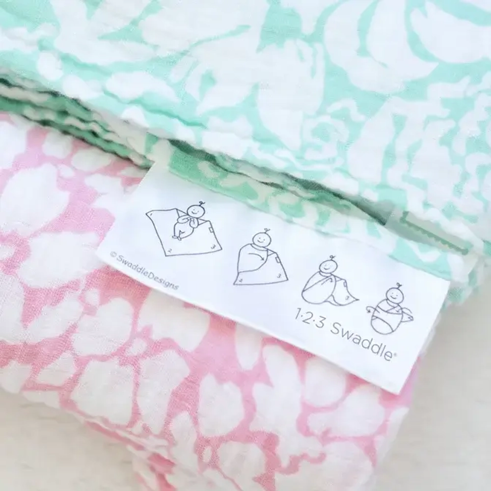 SwaddleDesigns SD-454P Пеленка маркизет - Lush Botanical Floral, Pink