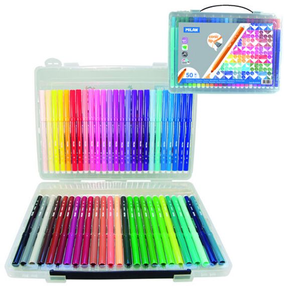 Flomaster \ фломастер BRIEFCASE OF 50 CONIC-TIPPED FIBREPENS