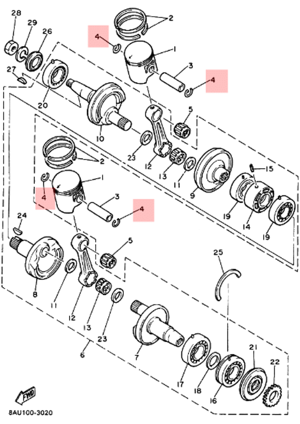 Стопорное кольцо Yamaha 934502105300