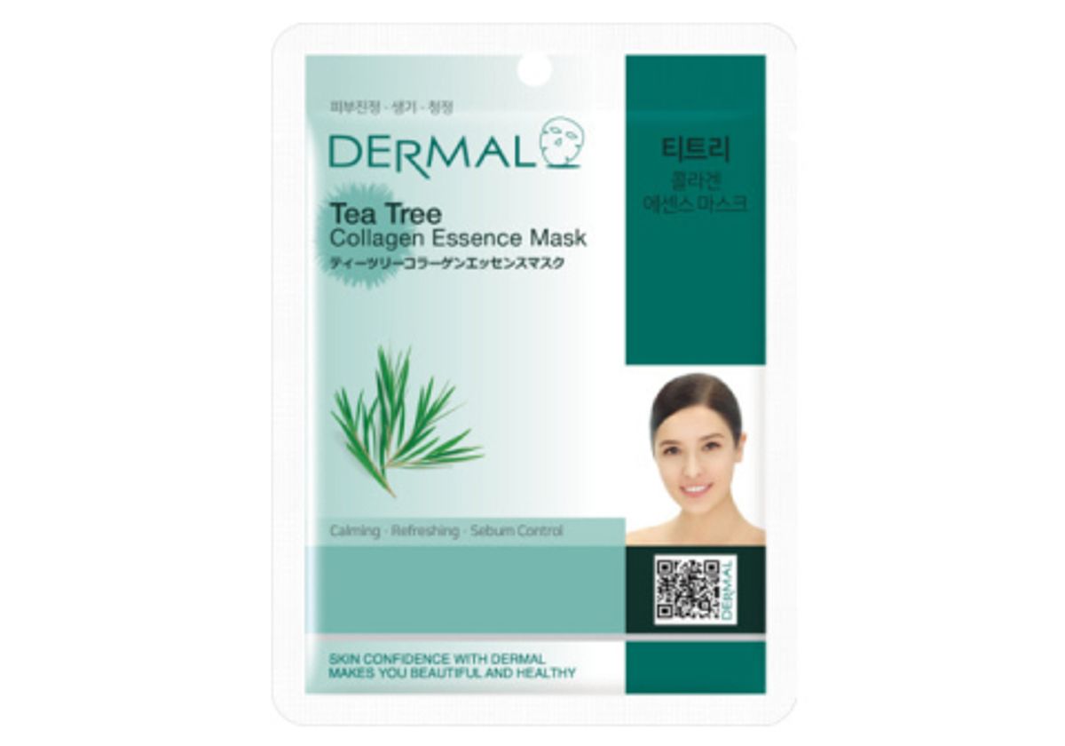 Маска для лица "Dermal" с коллагеном и экстрактом чайного дерева, 23г