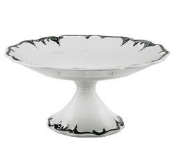 Lenardi 666-392 Фруктовница 27см на ножке ARGENTO в под.уп.(х4)Фарфор