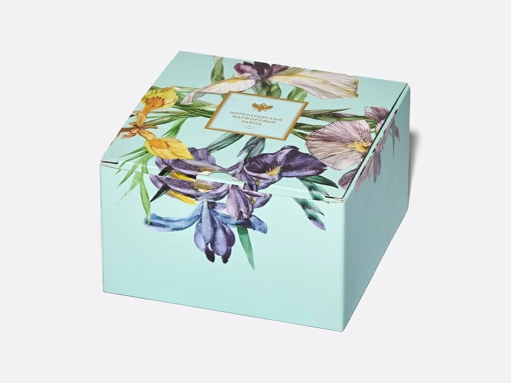Чашка с блюдцем L’Art des Fleurs (Искусство цветов) в подарочной упаковке, форма Весенняя 2, рисунок Тигровый ирис, арт 81.33404.00.1