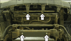 Усиленная защита Motodor радиатора. 2 мм, сталь. для Nissan Navara 2004-2010,Nissan Pathfinder 2005-2010 арт.01438