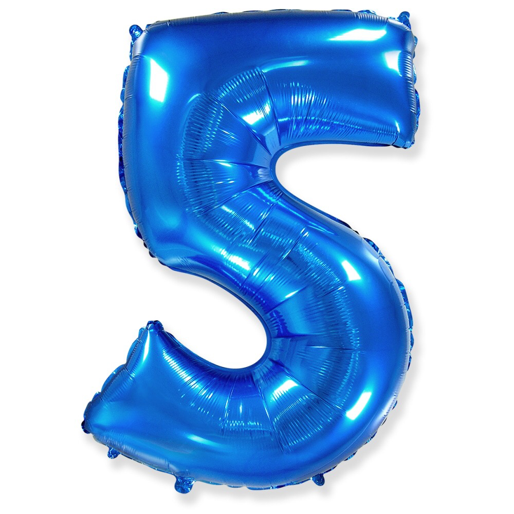 Цифра «5» синяя