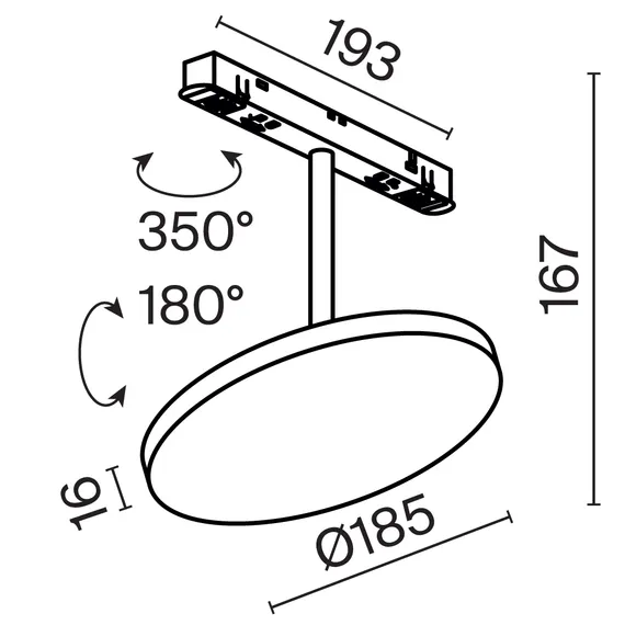 Трековый светильник Плато / Plato Exility 3000K 15Вт 120° Technical tr131-2-15w3k-b