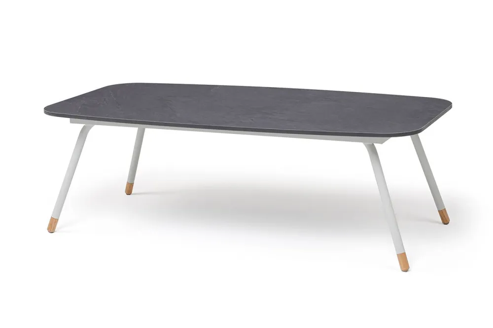 "Верона" журнальный стол из HPL 120х65, H40, каркас светло-серый (RA L7035) муар, цвет столешницы "серый гранит"