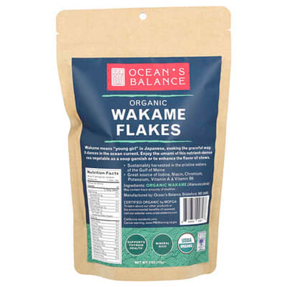 Ocean's Balance, органические хлопья вакаме, 113 мг (4 унции)