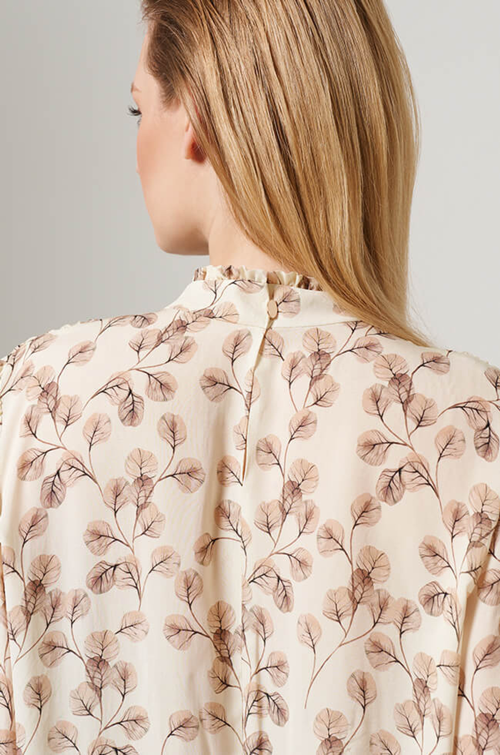 23165 Блузка женская (сливочный принт)