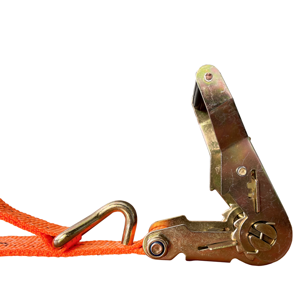 Стяжной ремень с крюками и храповым механизмом